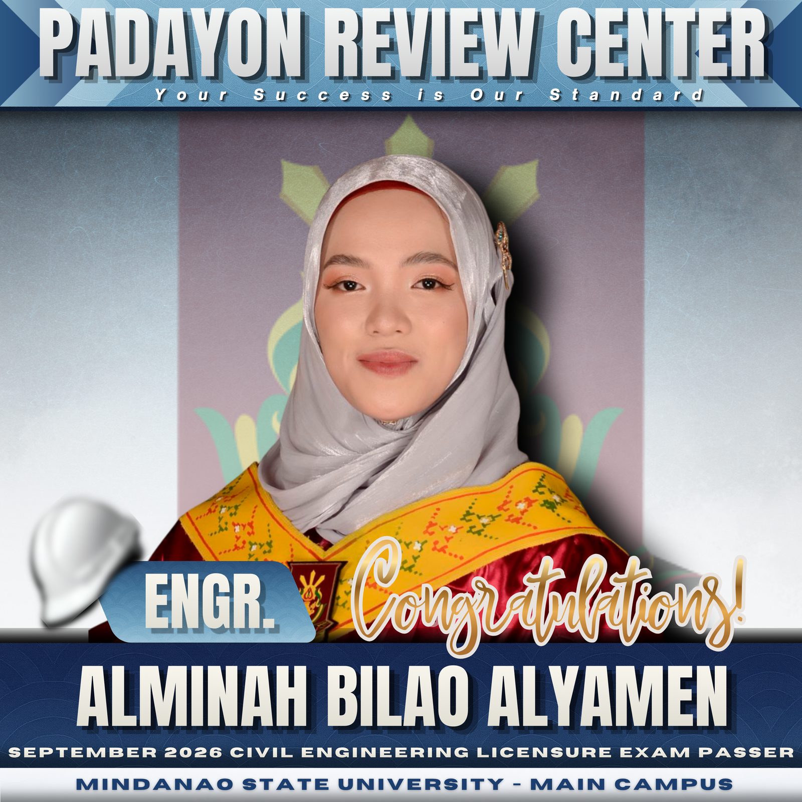 Engr. Alminah Bilao Alyamen — CELE Board Passer