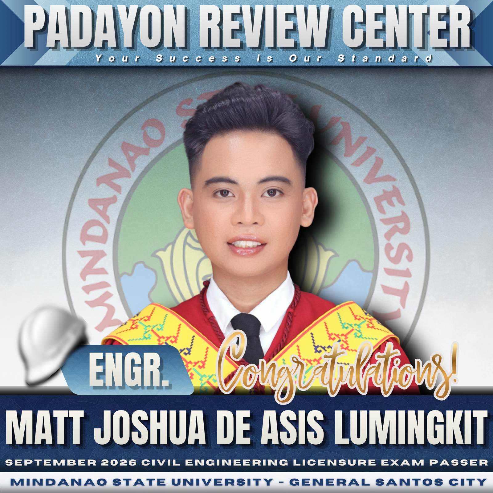 Engr. Matt Joshua De Asis Lumingkit — CELE Board Passer