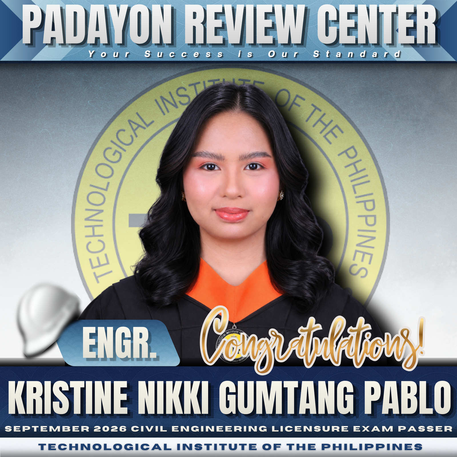 Engr. Kristine Nikki Gumtang Pablo — CELE Board Passer