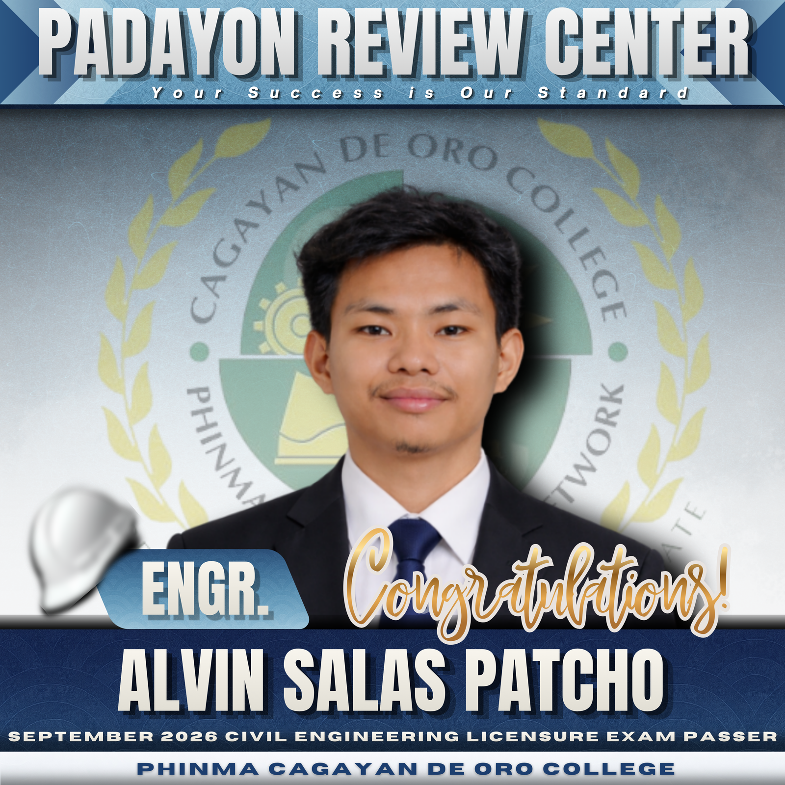Engr. Alvin Salas Patcho — CELE Board Passer