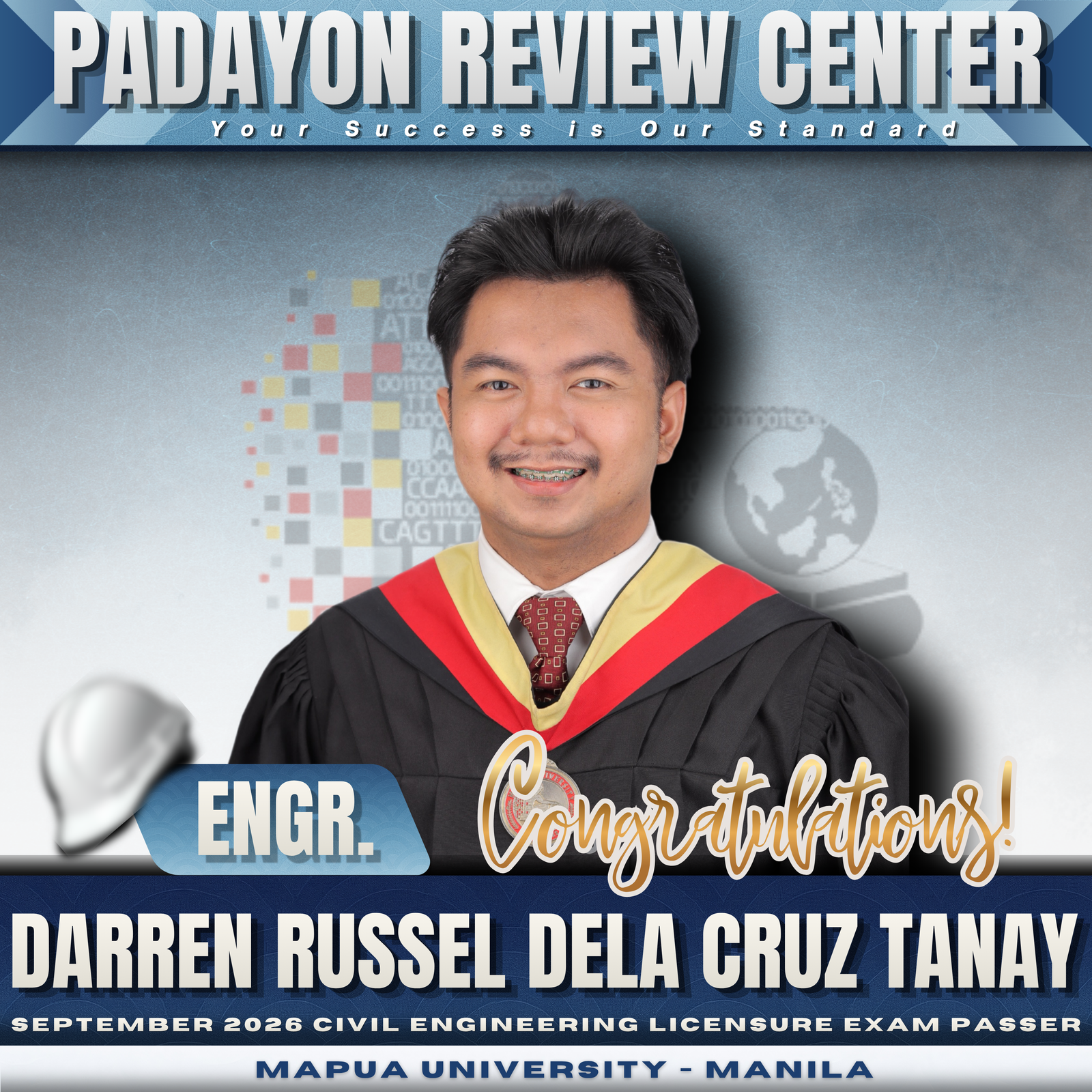 Engr. Darren Russel Dela Cruz Tanay — CELE Board Passer