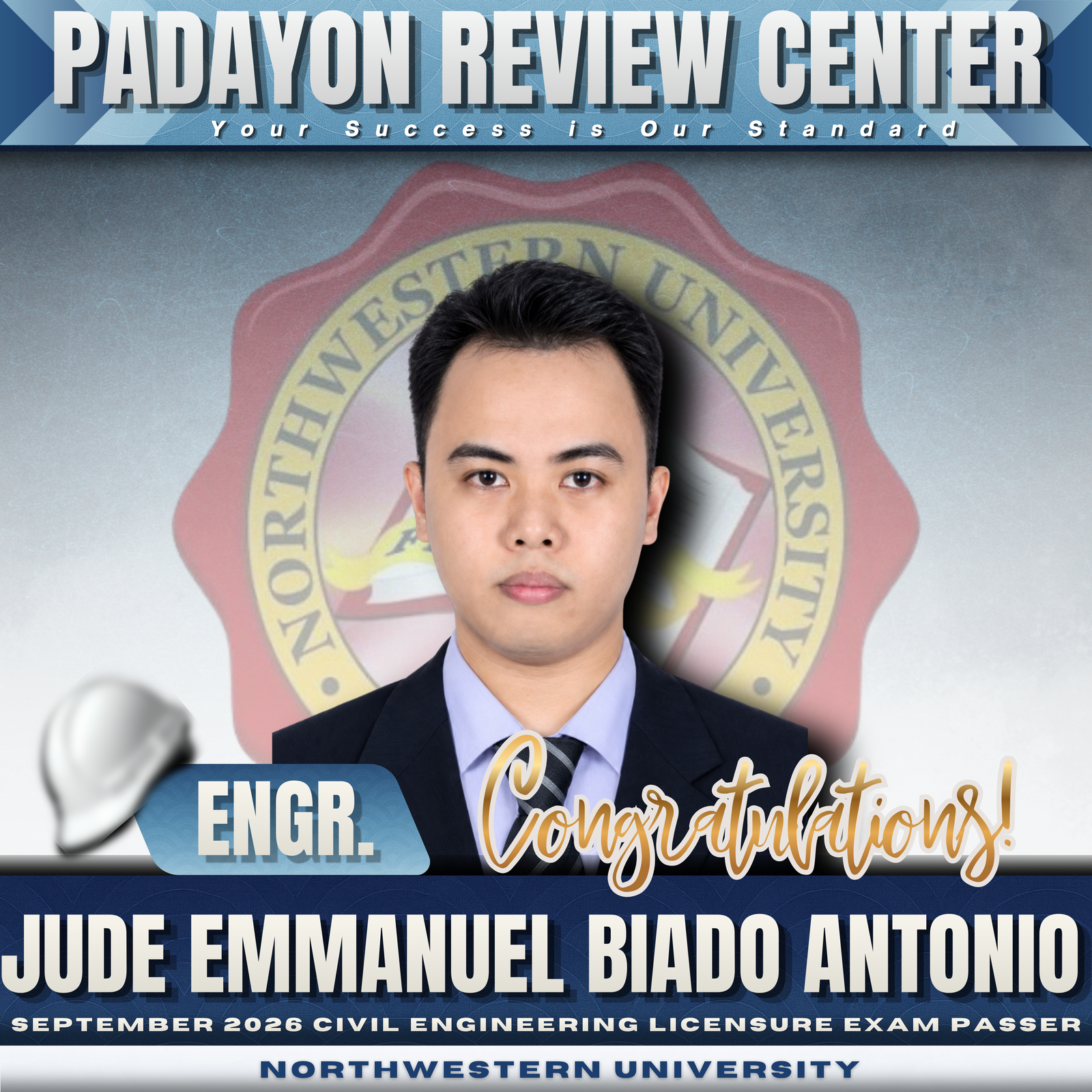 Engr. Jude Emmanuel Biado Antonio — CELE Board Passer