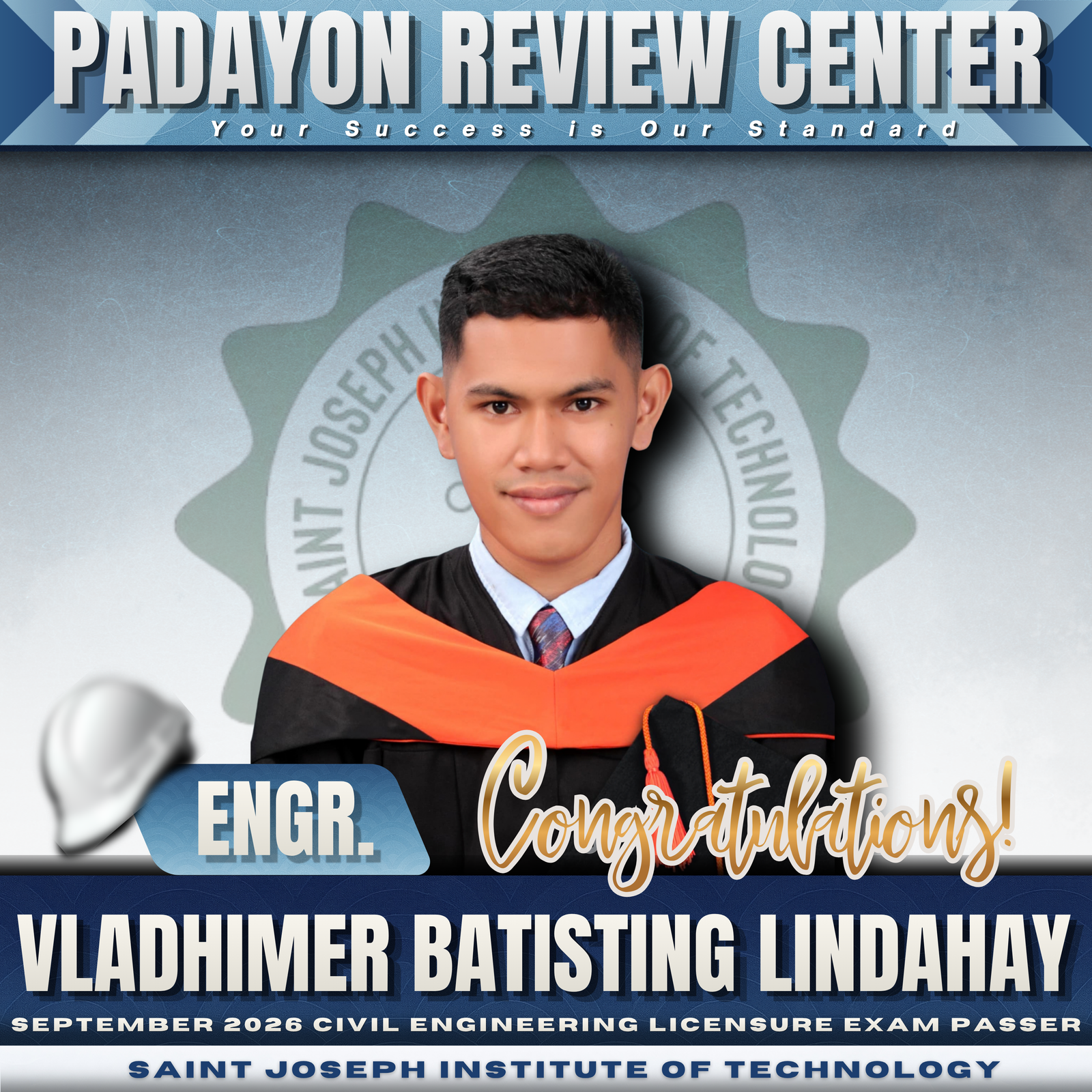 Engr. Vladhimer Batisting Lindahay — CELE Board Passer