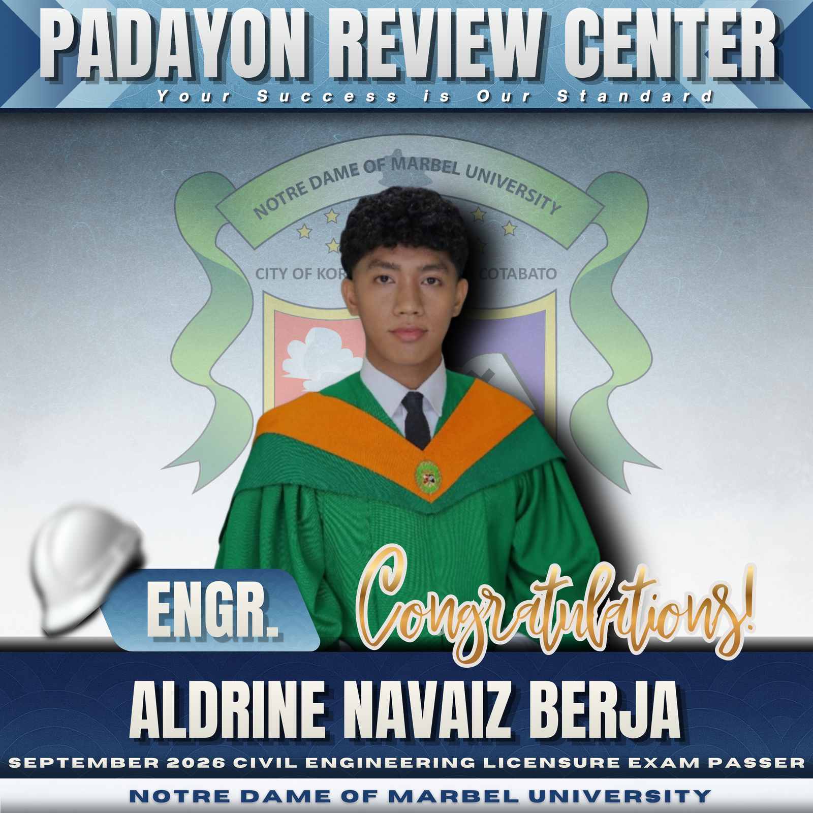 Engr. Aldrine Navaiz Berja — CELE Board Passer