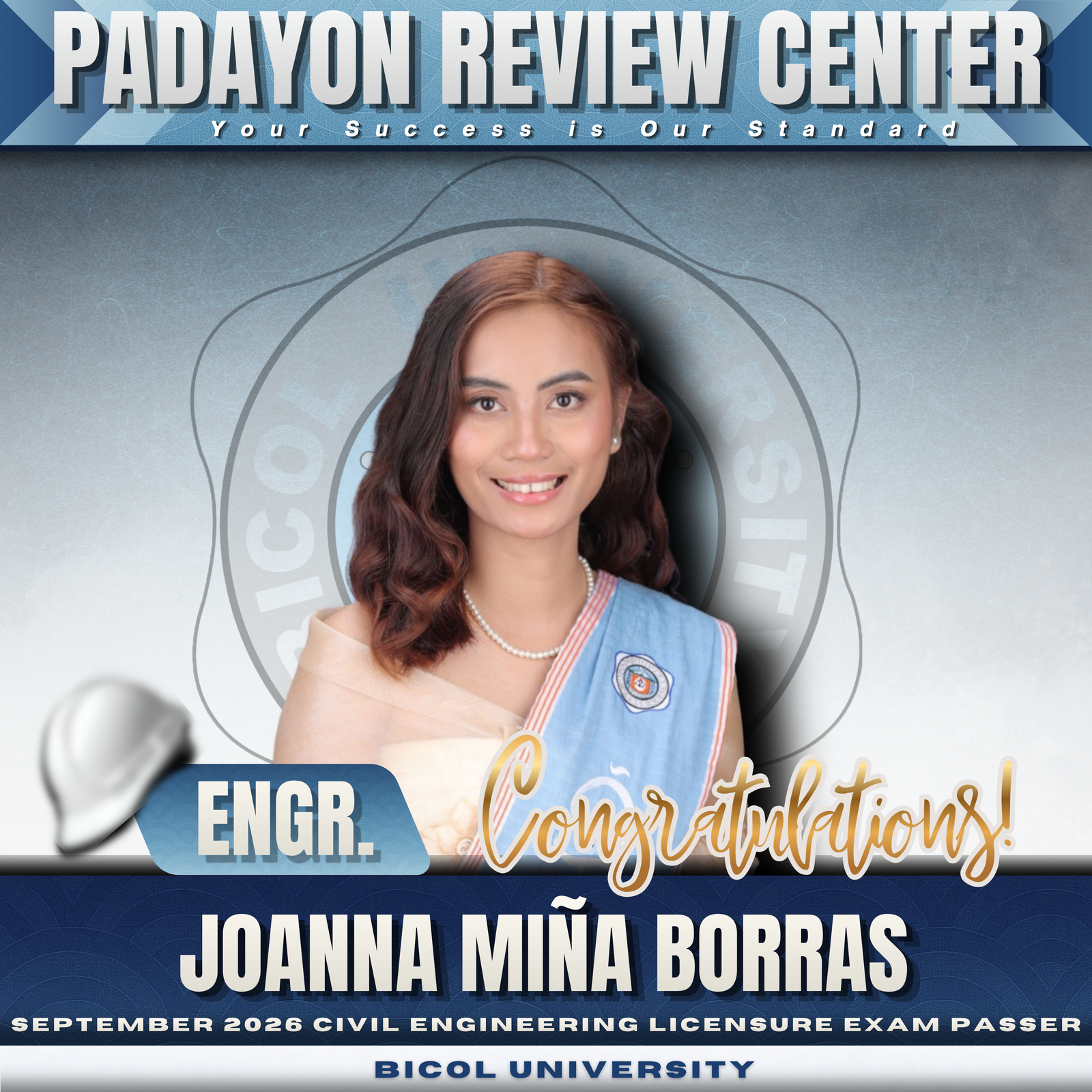 Engr. Joanna Miña Borras — CELE Board Passer