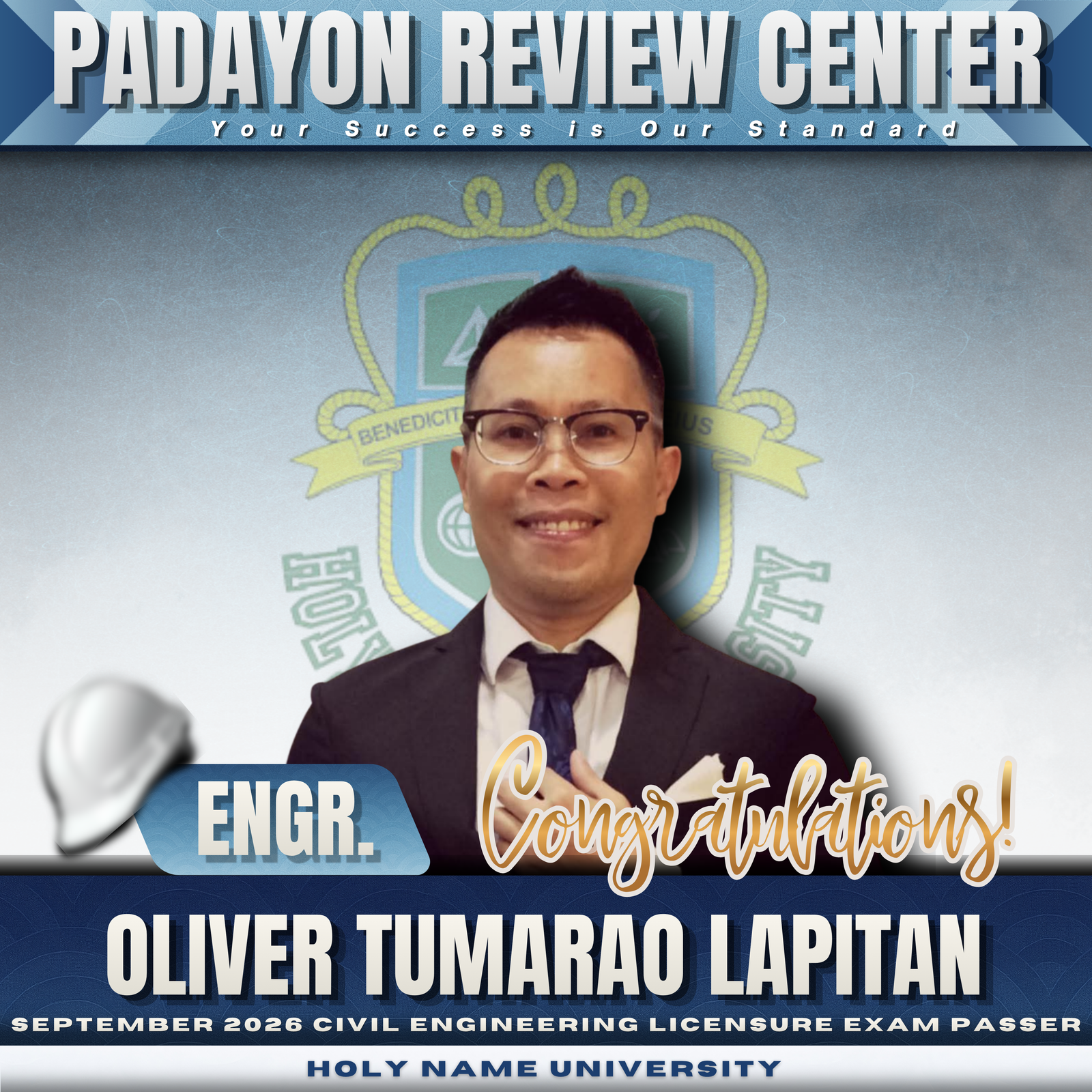 Engr. Oliver Tumarao Lapitan — CELE Board Passer