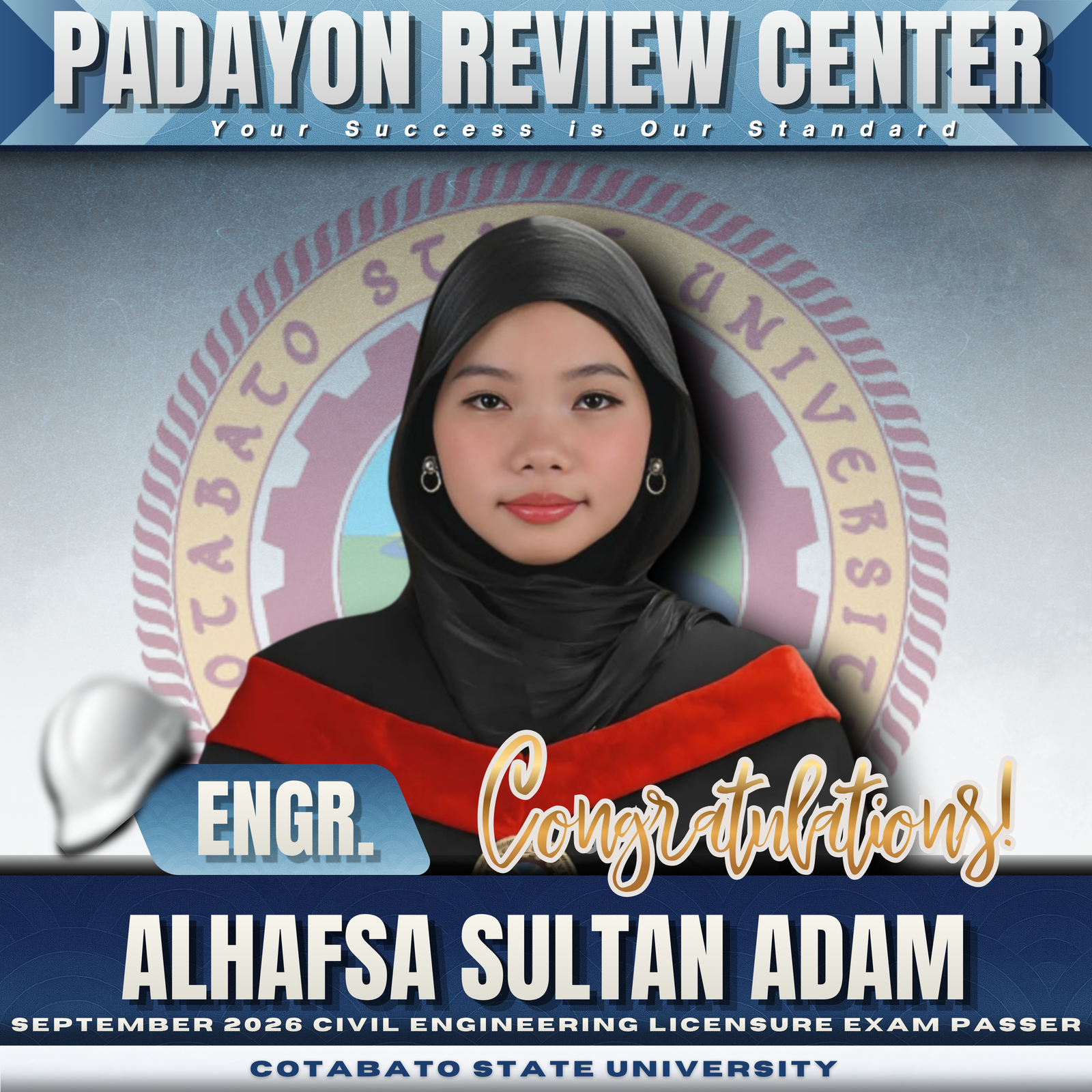 Engr. Alhafsa Sultan Adam — CELE Board Passer