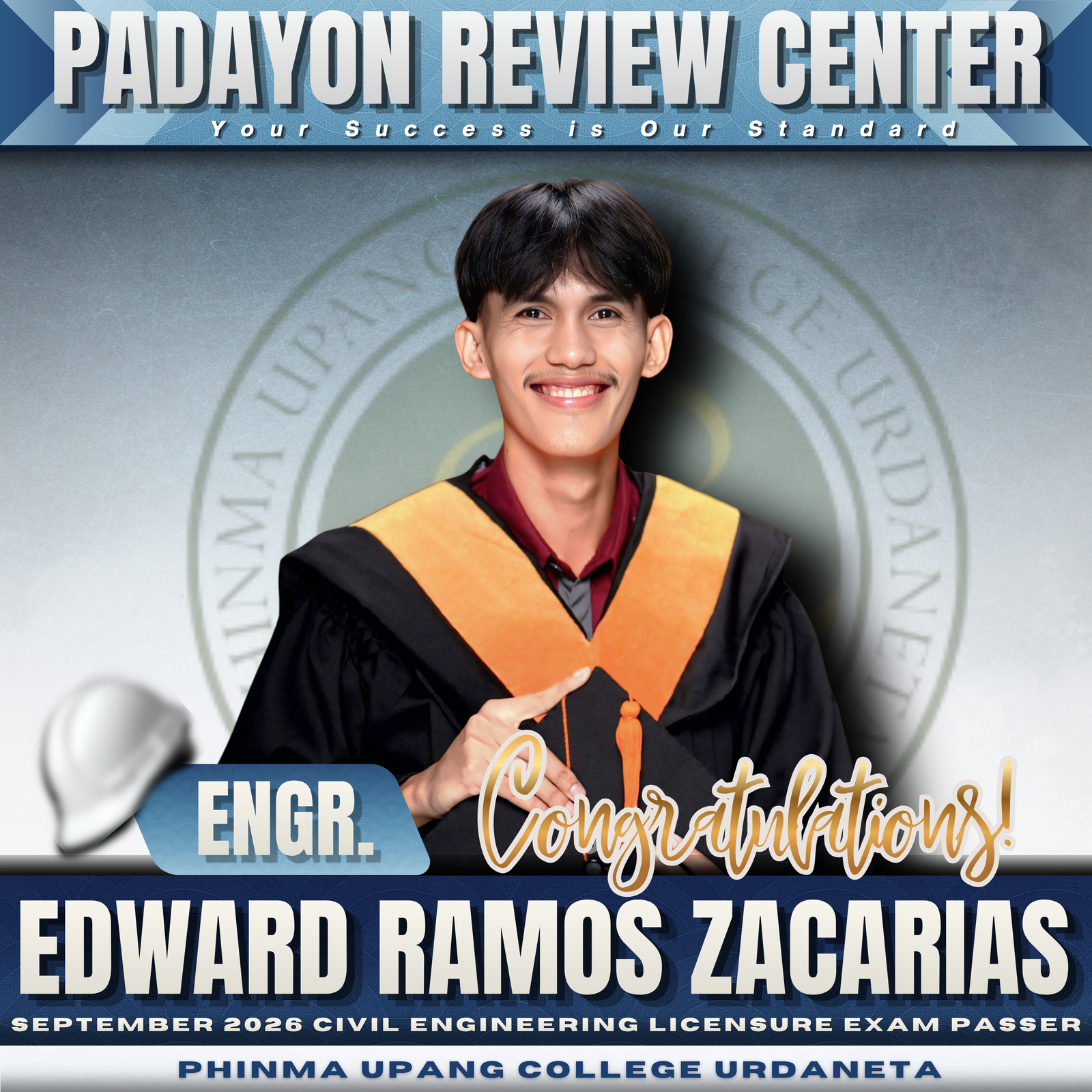 Engr. Edward Ramos Zacarias — CELE Board Passer