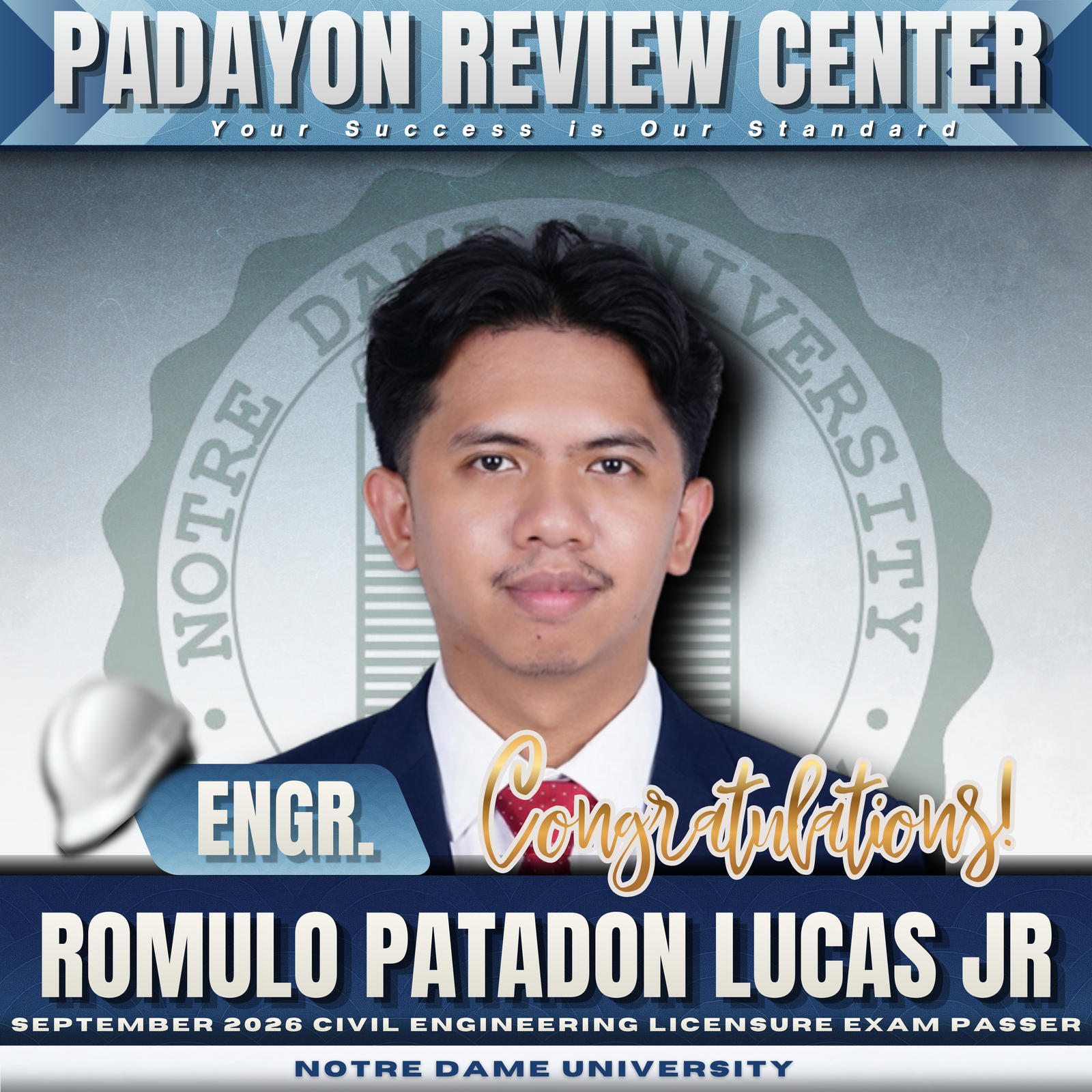 Engr. Romulo Patadon Lucas Jr — CELE Board Passer