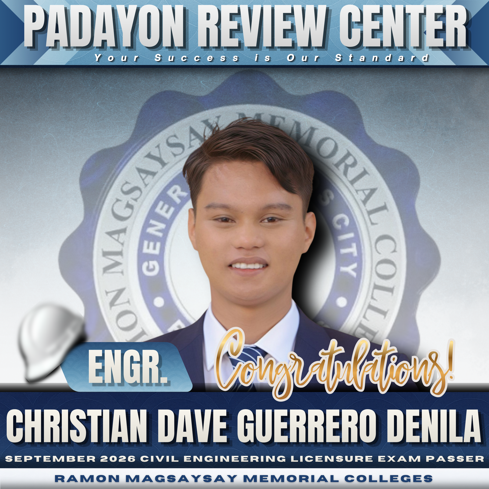 Engr. Christian Dave Guerrero Denila — CELE Board Passer