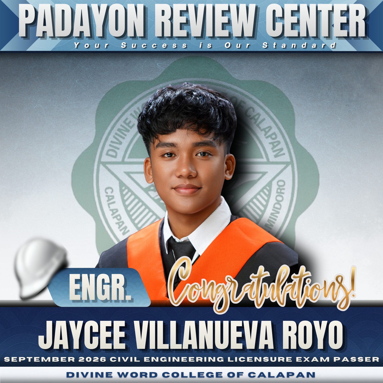 Engr. Jaycee Villanueva Royo — CELE Board Passer
