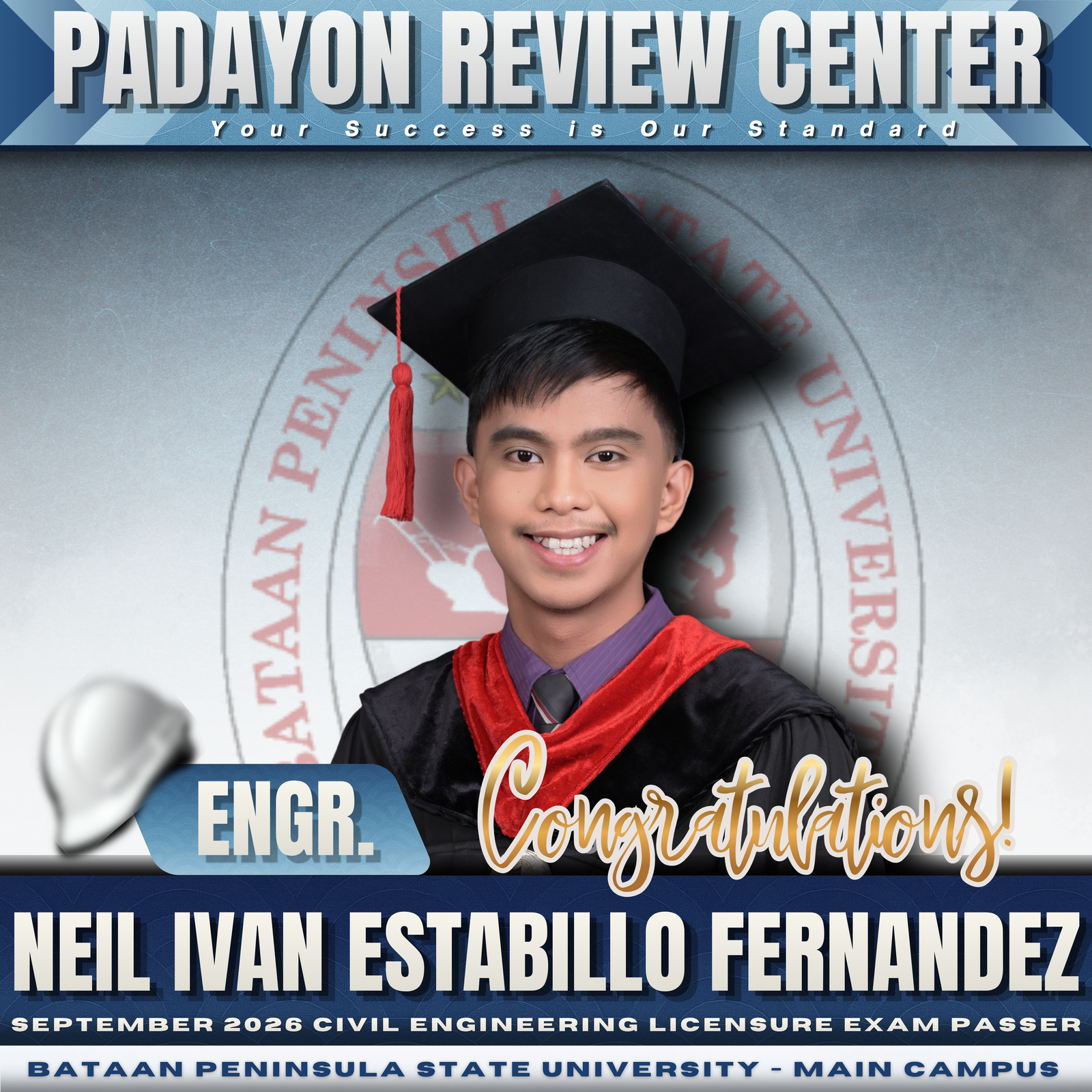 Engr. Neil Ivan Estabillo Fernandez — CELE Board Passer