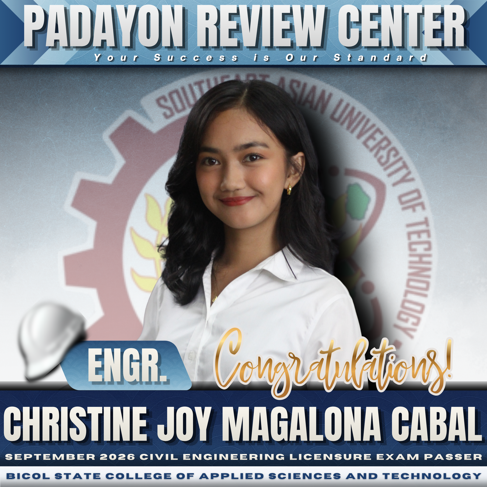 Engr. Christine Joy Magalona Cabal — CELE Board Passer