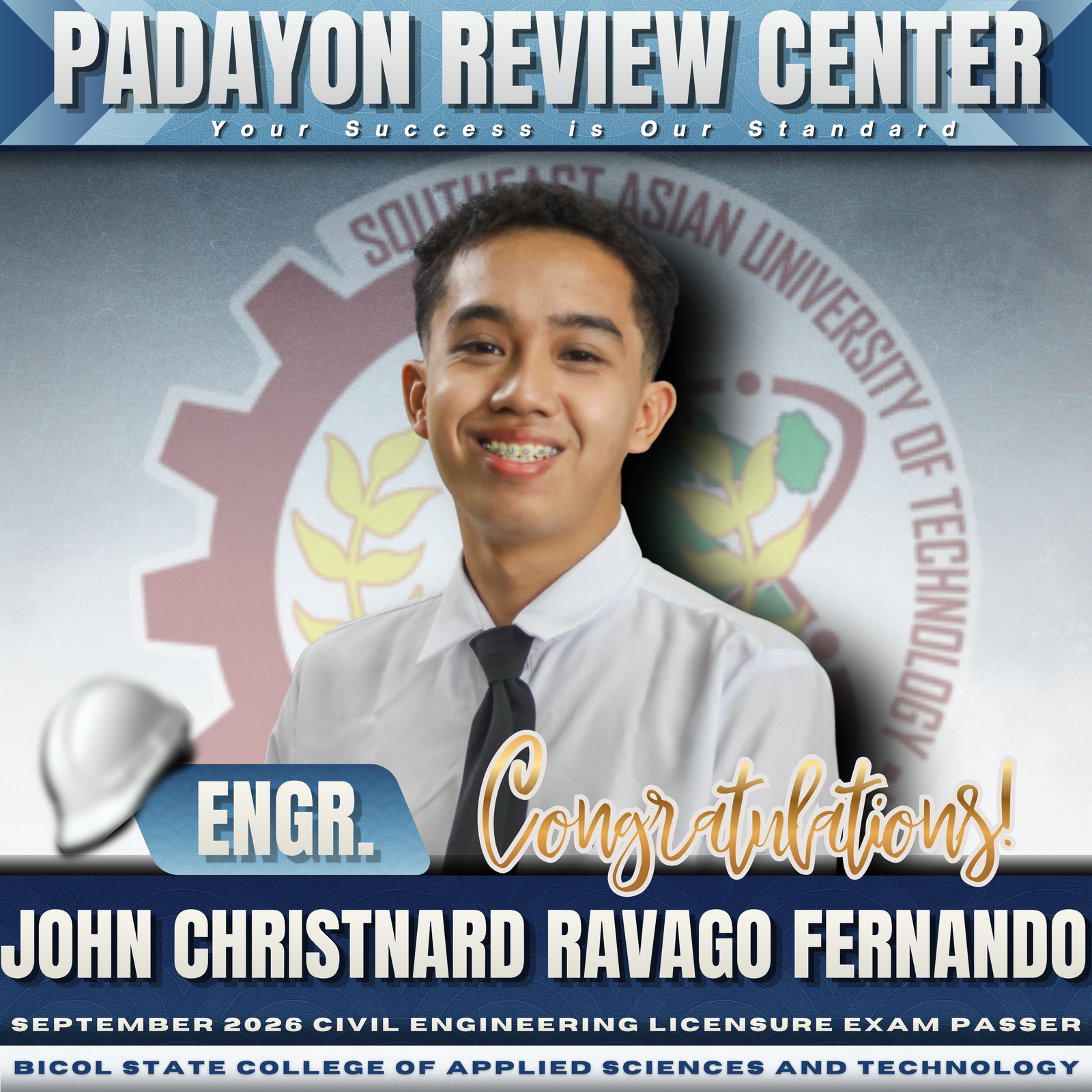 Engr. John Christnard Ravago Fernando — CELE Board Passer